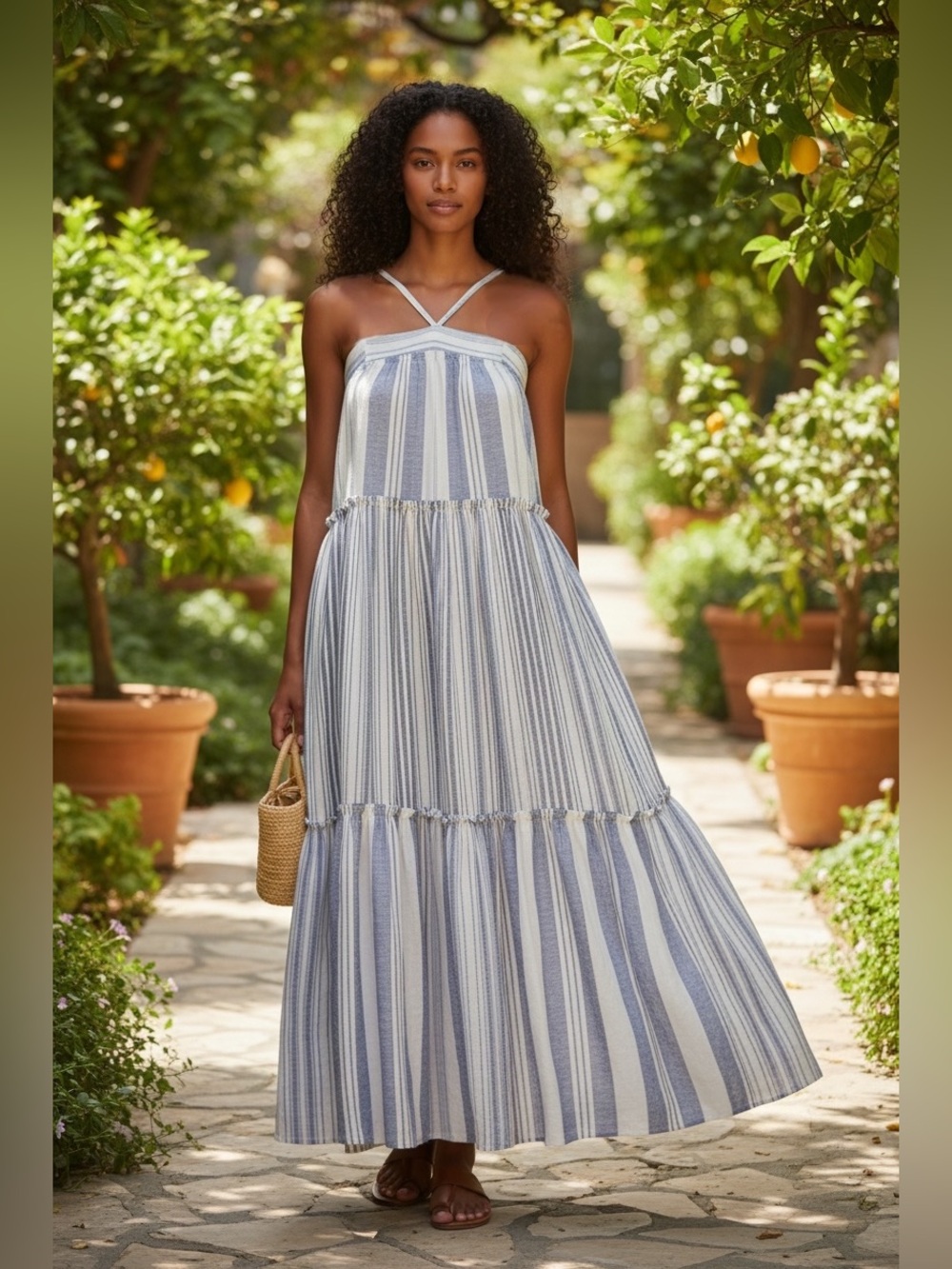 NWT J. Crew Chambray cover-up dress in stripe blue size